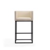 Manhattan Comfort Embassy Barstool in Cream and Black BS018-CR